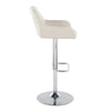 Daniella - Adjustable Barstool (Set of 2) - Chrome Base