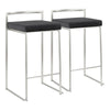 Fuji - Counter Stool Steel With Cushion - Stainless Steel