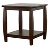 Dixon - 1-Shelf Square Wood End Table Espresso - Cappuccino