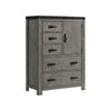 Wade - 5-Drawer Gentlemen Chest - Black Finish