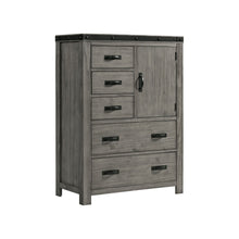  Wade - 5-Drawer Gentlemen Chest - Black Finish