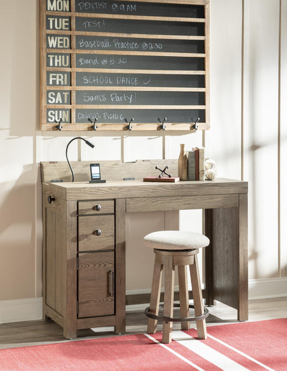 Wyatt - Desk Stool - Weathered Stone