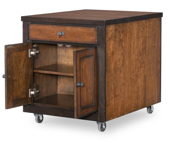 Fenmore - Kitchen Island Cart - Mocha And Distressed Cherry