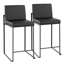  Fuji - High Back Counter Stool - Black Legs