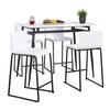 Marcel - Mara Upholstered Counter Height Dining Set - Black Metal With Black Wood Tabletop And Gold Metal