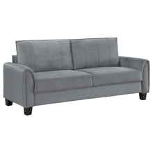  Davis - Upholstered Rolled Arm Sofa - Gray