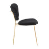 Madeline - Chair - Gold Metal And Black Velvet (Set of 2)