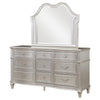 Evangeline - 9-Drawer Dresser With Mirror - Silver Oak