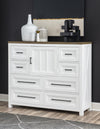 Beckett - Bureau Chest - Natural White With Dark Oak