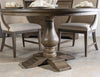 Aberdeen - Complete Round Pedestal Table - Saddle Brown