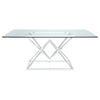 Beaufort - Rectangular Glass Top Dining Table - Chrome