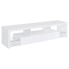  Jude - 2-Drawer Engineered Wood TV Stand - High Gloss White