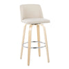 Toriano - 30" Fixed-height Barstool (Set of 2) - Cream Noize