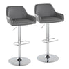 Daniella - Adjustable Barstool (Set of 2) - Chrome Base