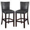 Alberton - Leatherette Upholstered Bar Chair (Set of 2) - Black