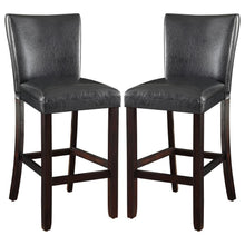  Alberton - Leatherette Upholstered Bar Chair (Set of 2) - Black