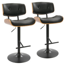  Lombardi - Adjustable Barstool (Set of 2) - Black Base