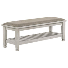  Franco - Fabric Upholstered Bench With Shelf