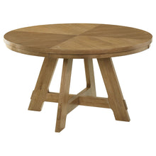  Danvers - Round Wood Dining Table - Brown Oak