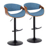 Curvo - Adjustable Barstool (Set of 2) - Black Base