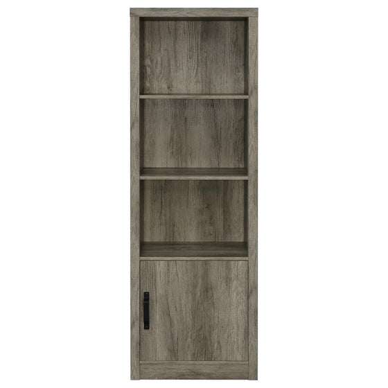 Burke - 3-Shelf Engineered Wood Media Tower - Gray Driftwood