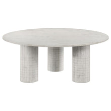  Astoria - Round Genuine Marble Coffee Table - White