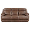 Ellington - Upholstered Padded Arm Sofa - Dark Brown