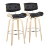 Lombardi - 30" Fixed-Height Barstool (Set of 2) - Natural Base