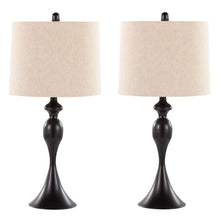  Ashland - 27" Metal Table Lamp (Set of 2) - Beige And Rubbed Bronze