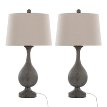  Cipolla Poly - 29" Polyresin Table Lamp (Set of 2) - Beige