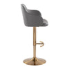 Boyne - Adjustable Barstool (Set of 2) - Gold Base