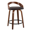 Grotto - 24" Fixed-Height Counter Stool (Set of 2) - Walnut Base