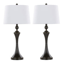  Flint - 30.75" Metal Table Lamp With USB (Set of 2) - White