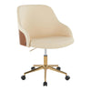 Bacci - Office Chair - Gold Metal Base