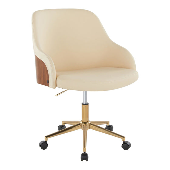 Bacci - Office Chair - Gold Metal Base