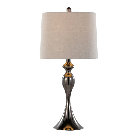 Ashland - 27" Metal Table Lamp (Set of 2) - Beige And Light Gray