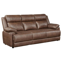  Ellington - Upholstered Padded Arm Sofa - Dark Brown