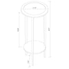 Kirk - 1-Shelf Round Wood Plant Stand Side Table - Espresso