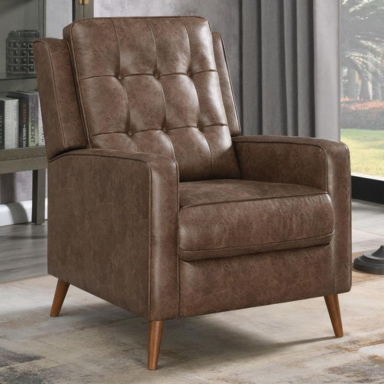 Davidson - Upholstered Tufted Push Back Recliner