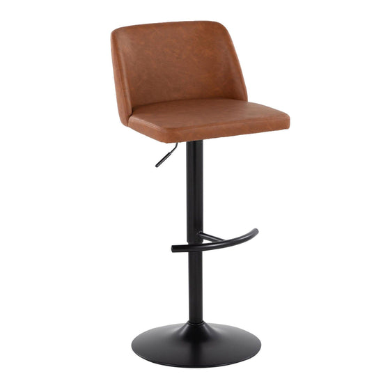 Toriano - Adjustable Barstool (Set of 2) - Black Base