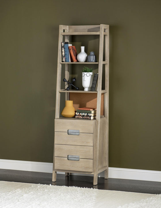 District - Bookcase - Weathered Oak