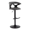 Gardenia - Adjustable Barstool (Set of 2) - Black And Gray