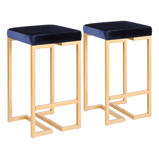 Midas - 26" Glam Counter Stool - Gold (Set of 2)