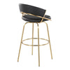 Jie - Adjustable Barstool With Swivel - Gold Metal (Set of 2)