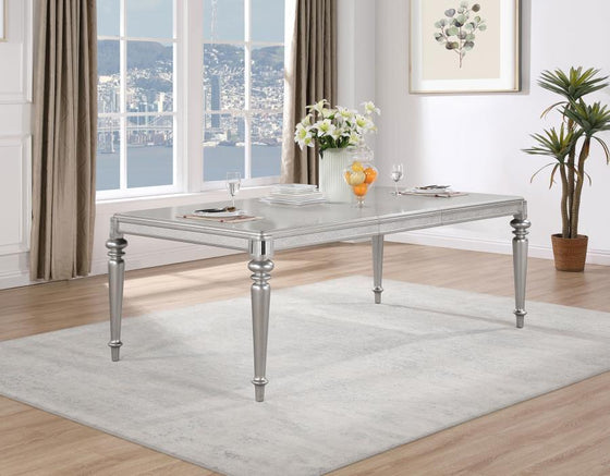 Bling Game - Extension Dining Table - Metallic Platinum