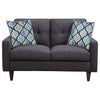 Watsonville - Upholstered Track Arm Tufted Loveseat - Gray