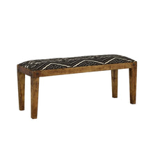  Lamont - Fabric Upholstered Accent Bench - Black And Natural