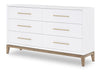 Melrose - Dresser - Cloud White And Desert Oak