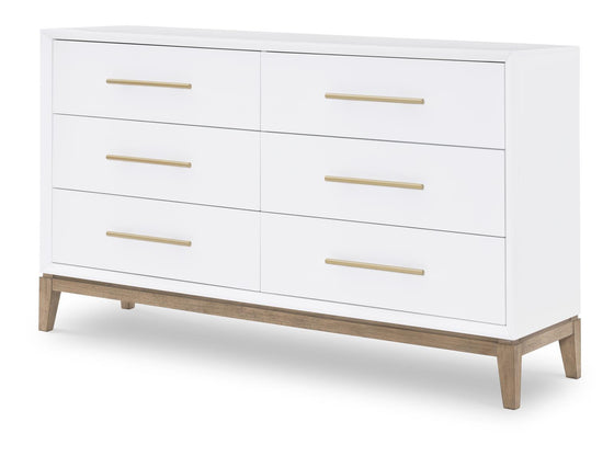 Melrose - Dresser - Cloud White And Desert Oak