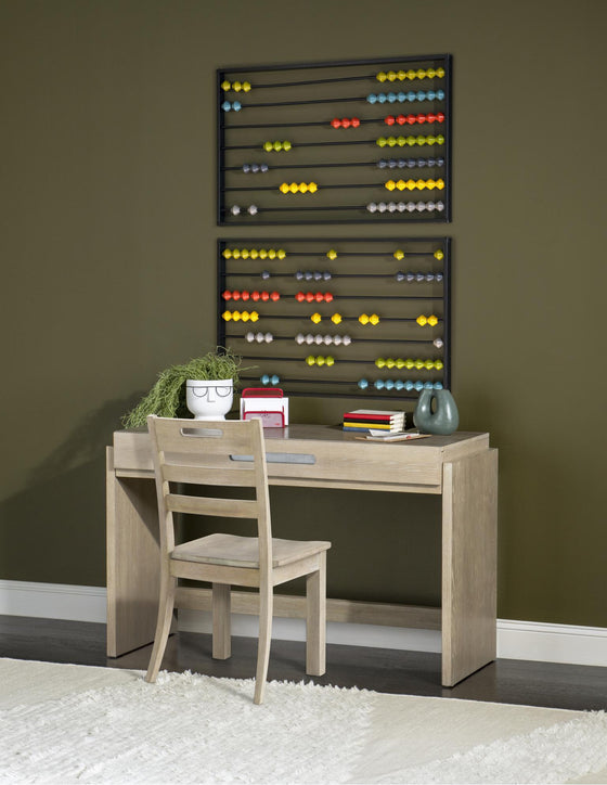 District - Desk - Weathered Oak